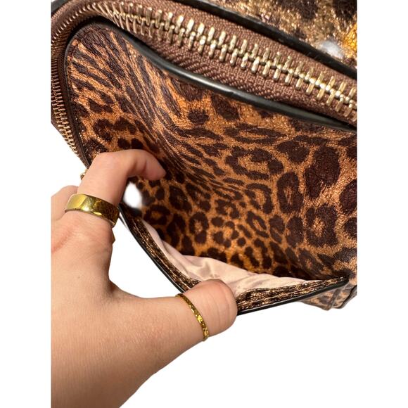 Kate Spade Amelia Metallic Leopard Mini Convertible Backpack - Picture 10 of 14